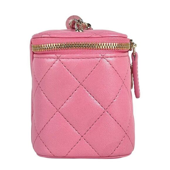 Chanel Coco Mark Chain Shoulder Bag Matelasse Small Vanity Shoulder Bag Leather - Picture 4 of 11